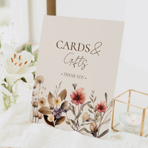 Expositor En L Tarjetas de Baby Shower con flores acuáticas y reg