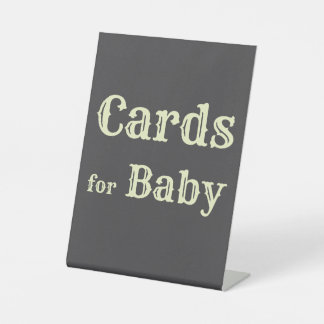 Expositor En L Tarjetas de baby shower de Gingham para letrero de