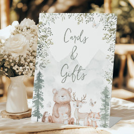Expositor En L Tarjetas de Baby Shower y regalos para animales de