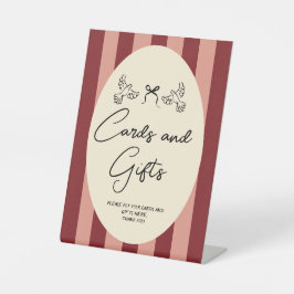 Expositor En L Tarjetas de boda y regalos con garabatos hechos a 