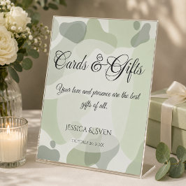 Expositor En L Tarjetas de boda y regalos de vegetación geométric