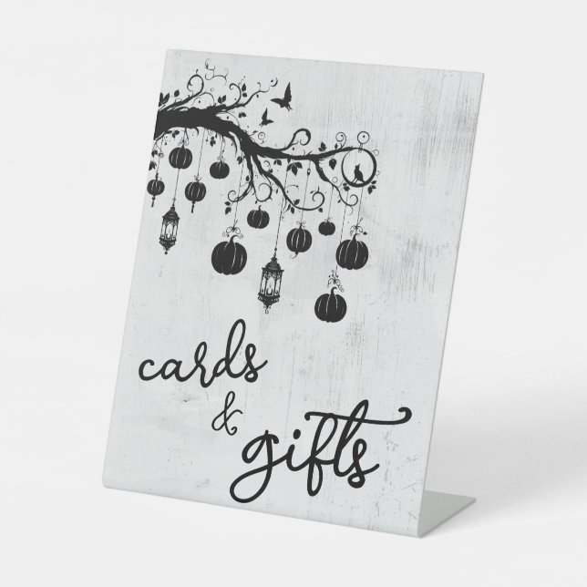 Expositor En L Tarjetas de bodas y regalos de Halloween (Anverso)