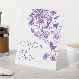 Expositor En L Tarjetas de ducha de novias con flores y regalos