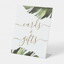 Expositor En L Tarjetas de ducha floral tropical Palm