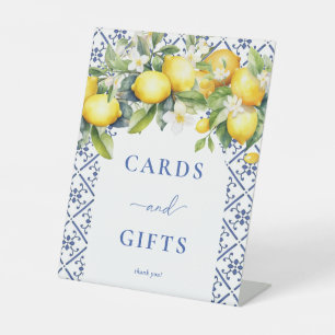 Expositor En L Tarjetas de ducha y regalo de limón mediterráneo