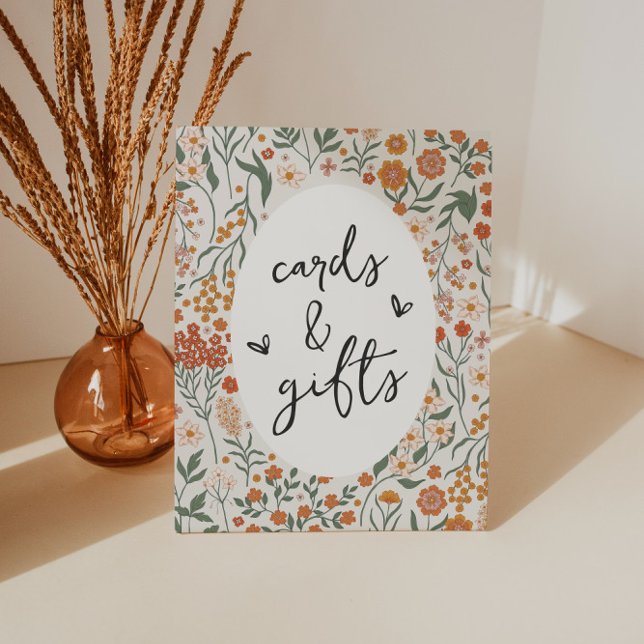 Expositor En L Tarjetas de flores silvestres y regalos (Cards & Gifts Sign)