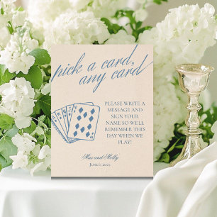 Expositor En L Tarjetas de juego de boda con letra Serif moderna