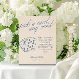 Expositor En L Tarjetas de juego de Boda Serif moderno