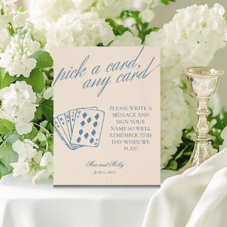 Expositor En L Tarjetas de juego de Boda Serif moderno