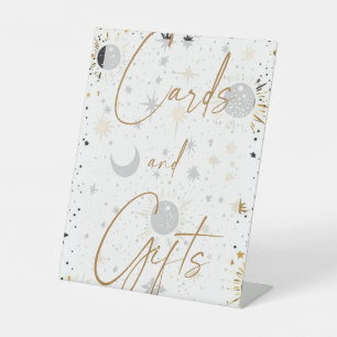 Expositor En L Tarjetas de matrimonio celestes y regalos Rótulo p