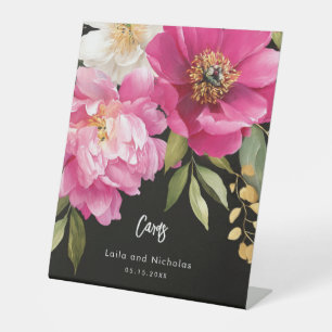 Expositor En L Tarjetas de matrimonio peony color rosa y blanco