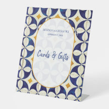 Tarjetas de matrimonio portuguesas azules y amaril