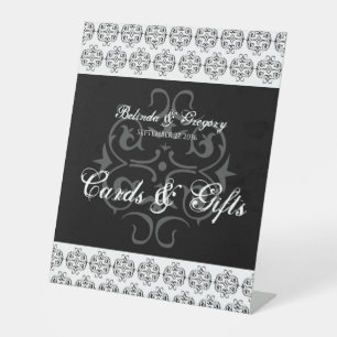 Expositor En L Tarjetas de matrimonio y regalos de caligrafía bla