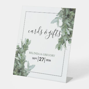 Expositor En L Tarjetas de matrimonio y regalos de eucalipto de p