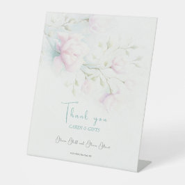 Expositor En L Tarjetas de matrimonio y regalos de Magnolia rosa