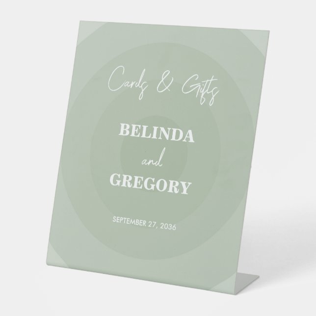 Expositor En L Tarjetas de matrimonio y regalos de monograma mode (Anverso)