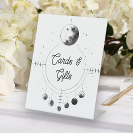 Expositor En L Tarjetas de matrimonio y regalos para luna blanca 