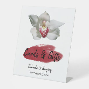Expositor En L Tarjetas de matrimonio y regalos para orquídeas bl