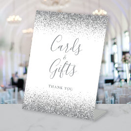 Expositor En L Tarjetas de matrimonio y regalos Purpurinas de pla