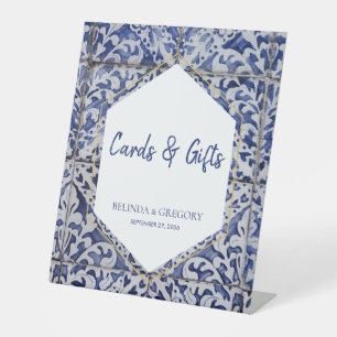 Expositor En L Tarjetas de matrimonio y regalos rusos de azulejos