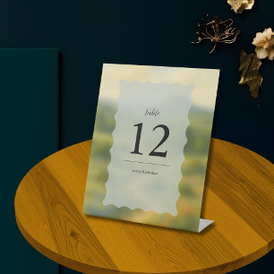 Expositor En L Tarjetas de nombre de mesa para boda en Texas Hill
