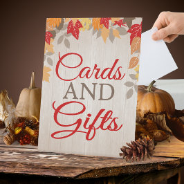 Expositor En L Tarjetas de otoño y regalos Novias o Bodas