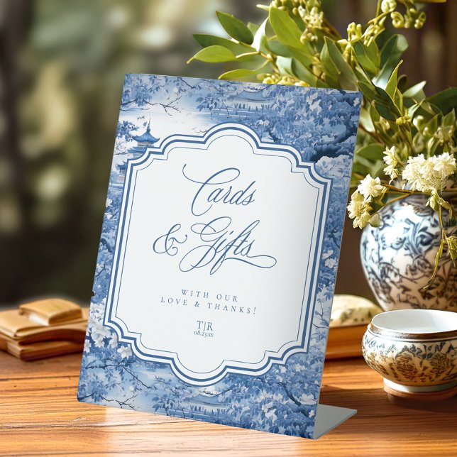 Expositor En L Tarjetas de patrón de Boda Chinoiserie ID1094 (Subido por el creador)