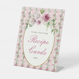 Expositor En L Tarjetas de receta del Fiesta del jardín Ducha de