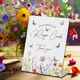 Expositor En L Tarjetas de receta Flores silvestres mariposas duc