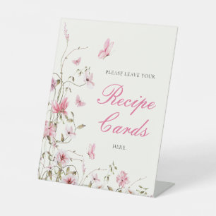 Expositor En L Tarjetas de Recetas de Bodas de Mariposas de por V