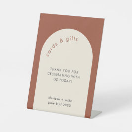 Expositor En L Tarjetas de regalo de Boda de Arco de Terracota Ge