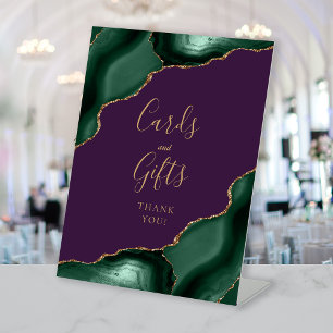 Expositor En L Tarjetas de regalo y obsequios de boda verde esmer