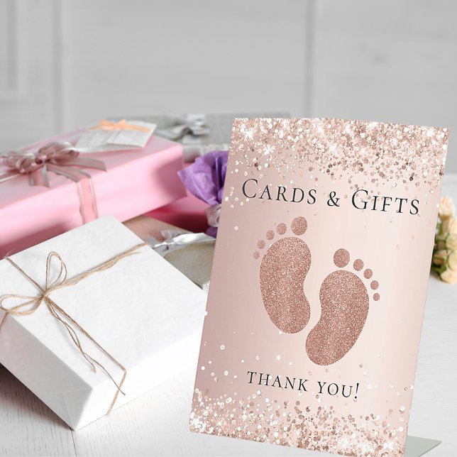 Expositor En L Tarjetas de regalos con pies de bebé con brillo do (Subido por el creador)
