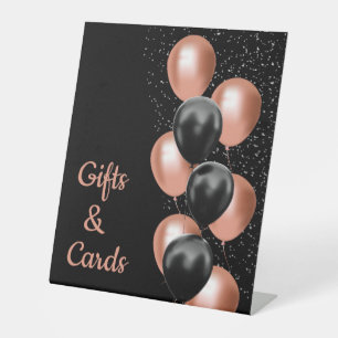 Expositor En L Tarjetas de regalos de cumpleaños Chic con globo d