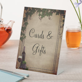 Expositor En L Tarjetas de Regalos para Recepción de Boda en Bode