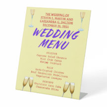 Tarjetas Menus boda