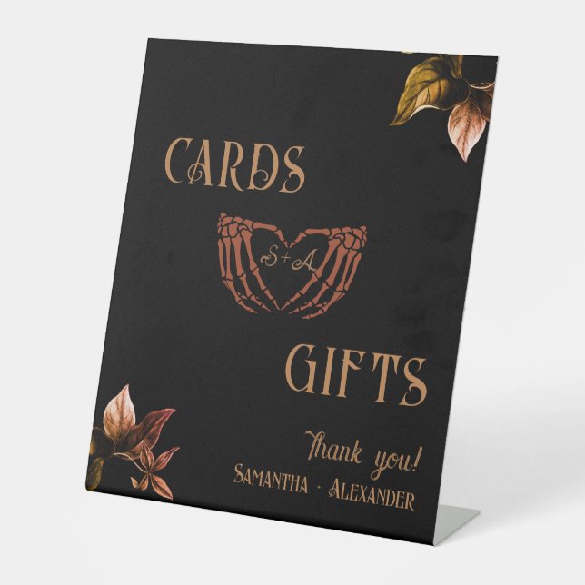 Expositor En L Tarjetas Regalos Corazón Gótico Whimsigoth Copper  (Anverso)