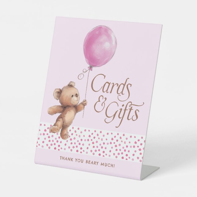 Expositor En L Tarjetas y regalos Baby Shower Bear Bear (Anverso)
