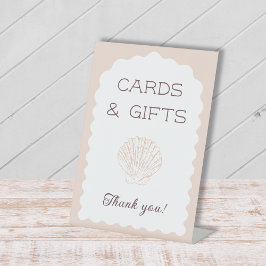 Expositor En L Tarjetas y regalos Beach Babe Seashell Baby Shower