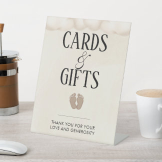 Expositor En L Tarjetas y regalos bebé elabora Rótulo Baby Shower