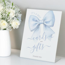 Tarjetas y regalos Blue Bow Coquette Baby Shower N