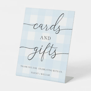 Expositor En L Tarjetas y regalos Blue Gingham