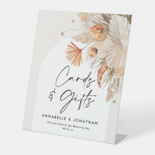 Expositor En L Tarjetas y regalos botánicos de boda rústico natur