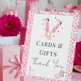 Expositor En L Tarjetas y regalos Botas de vaquero y brindis de d