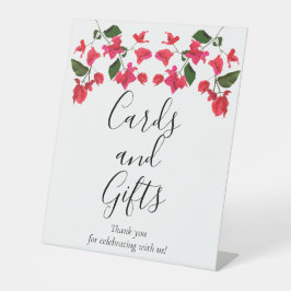 Expositor En L Tarjetas y regalos Bougainvillea Boda Rótulo Pedes