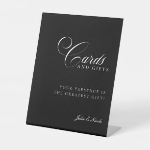 Expositor En L Tarjetas y regalos clásicos de marfil negro para b