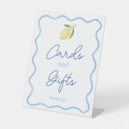 Expositor En L Tarjetas y regalos con borde ondulado de limón chi