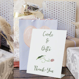 Expositor En L Tarjetas y regalos con flor de tulipán rosado