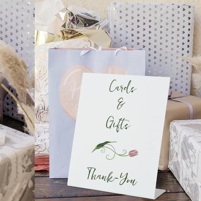 Expositor En L Tarjetas y regalos con flor de tulipán rosado (Subido por el creador)