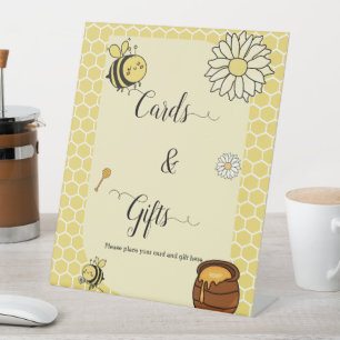 Expositor En L Tarjetas y regalos de abeja linda con miel dulce